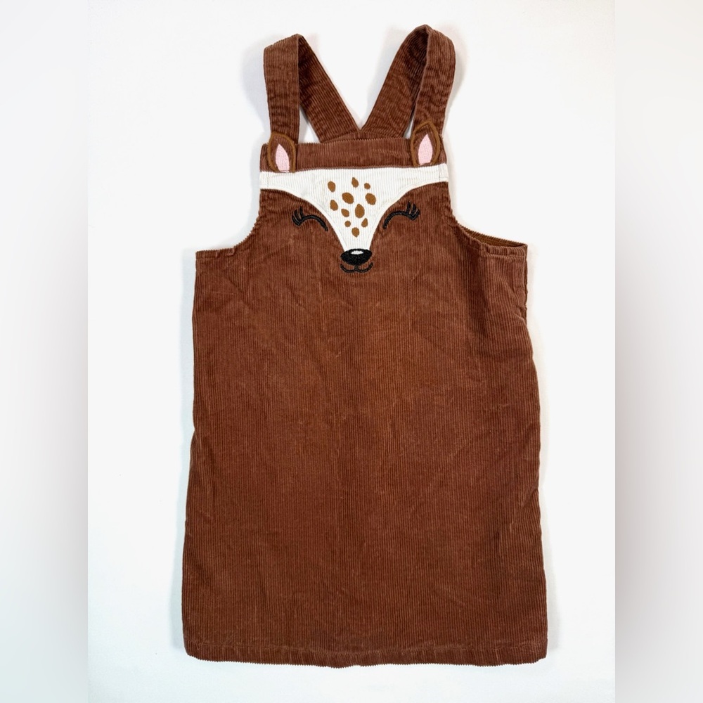 THE CHILDREN’S PLACE Girls Brown Corduroy Deer Jumper Dress Size‎ 4T